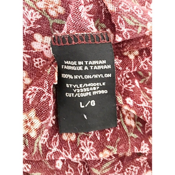 GUESS JEANS Sz L Chiffon Top Scllpd Flared Cuffs - Picture 5 of 6